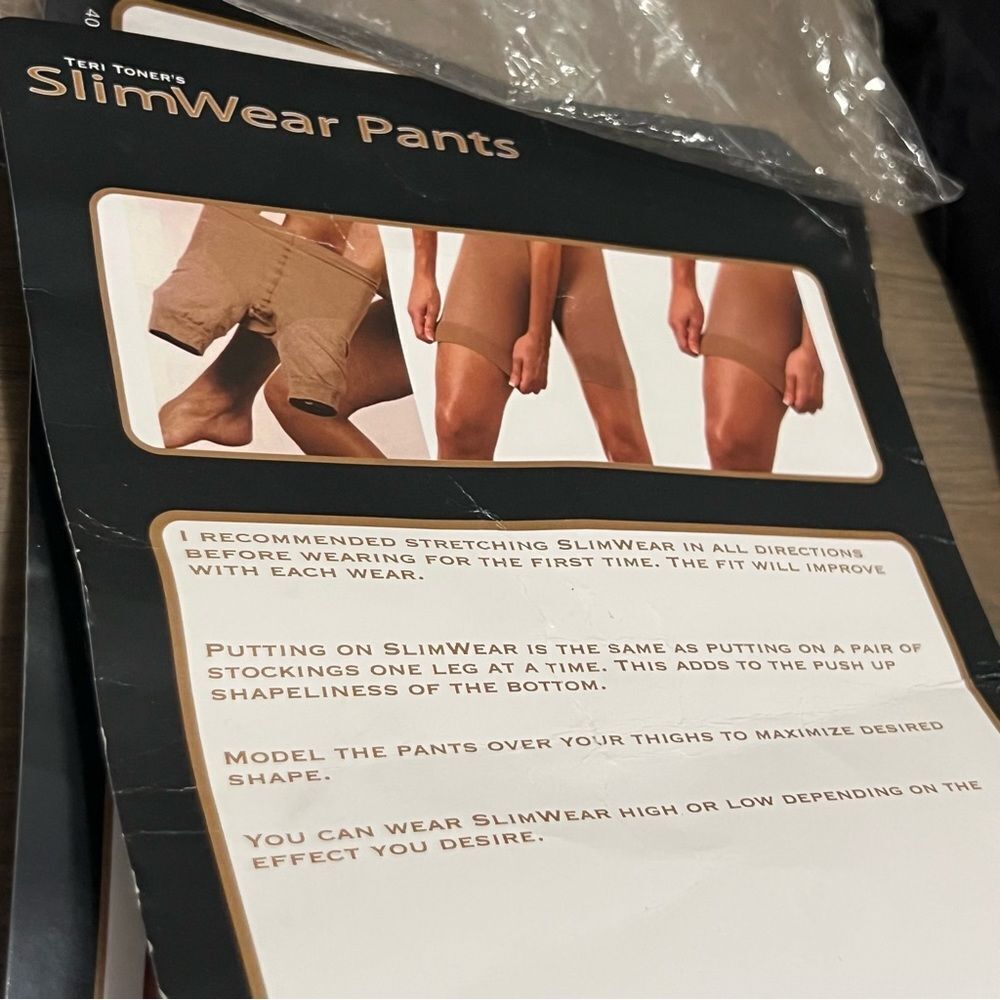 NEW Teri Toner's SlimWear Mid Thigh Short Nude Beige Shaping Pant 2XX